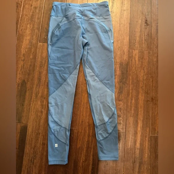 Sweaty Betty Blue High-Waist Mesh Leggings - Picture 3 of 7
